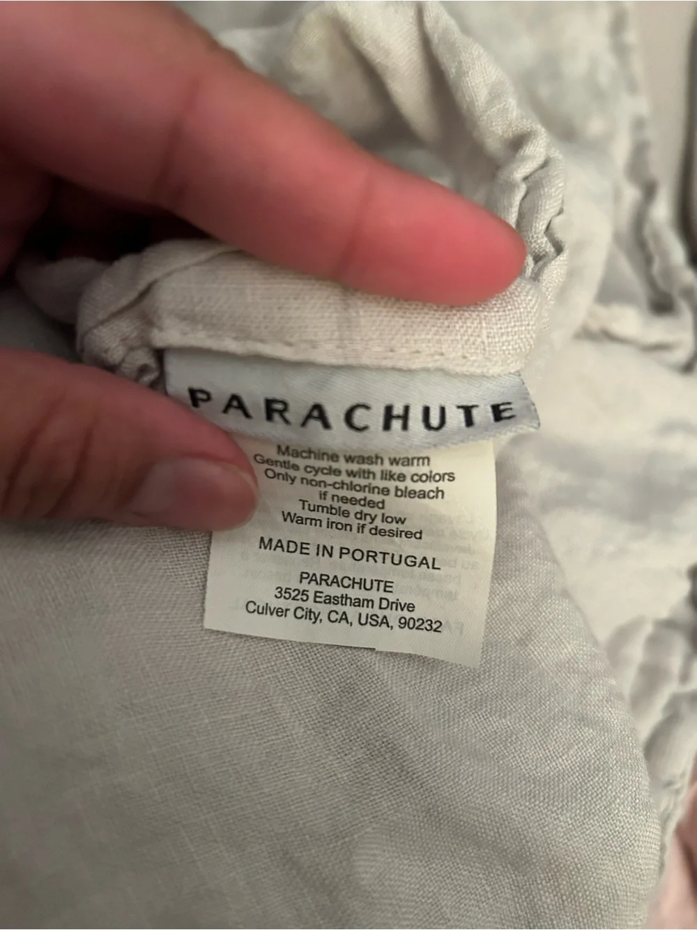 Parachute Linen pillow shams set of 2 in Pale Gray